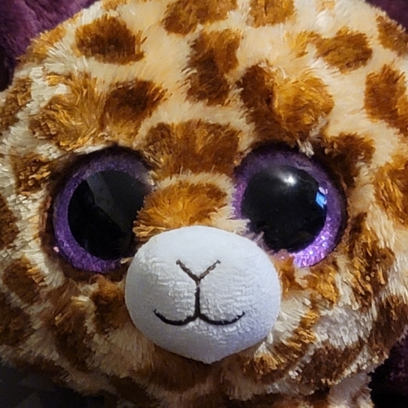 TY BEANIE BOOS Safari  Plush Stuffed Animal Purple Eyes - Picture 11 of 12